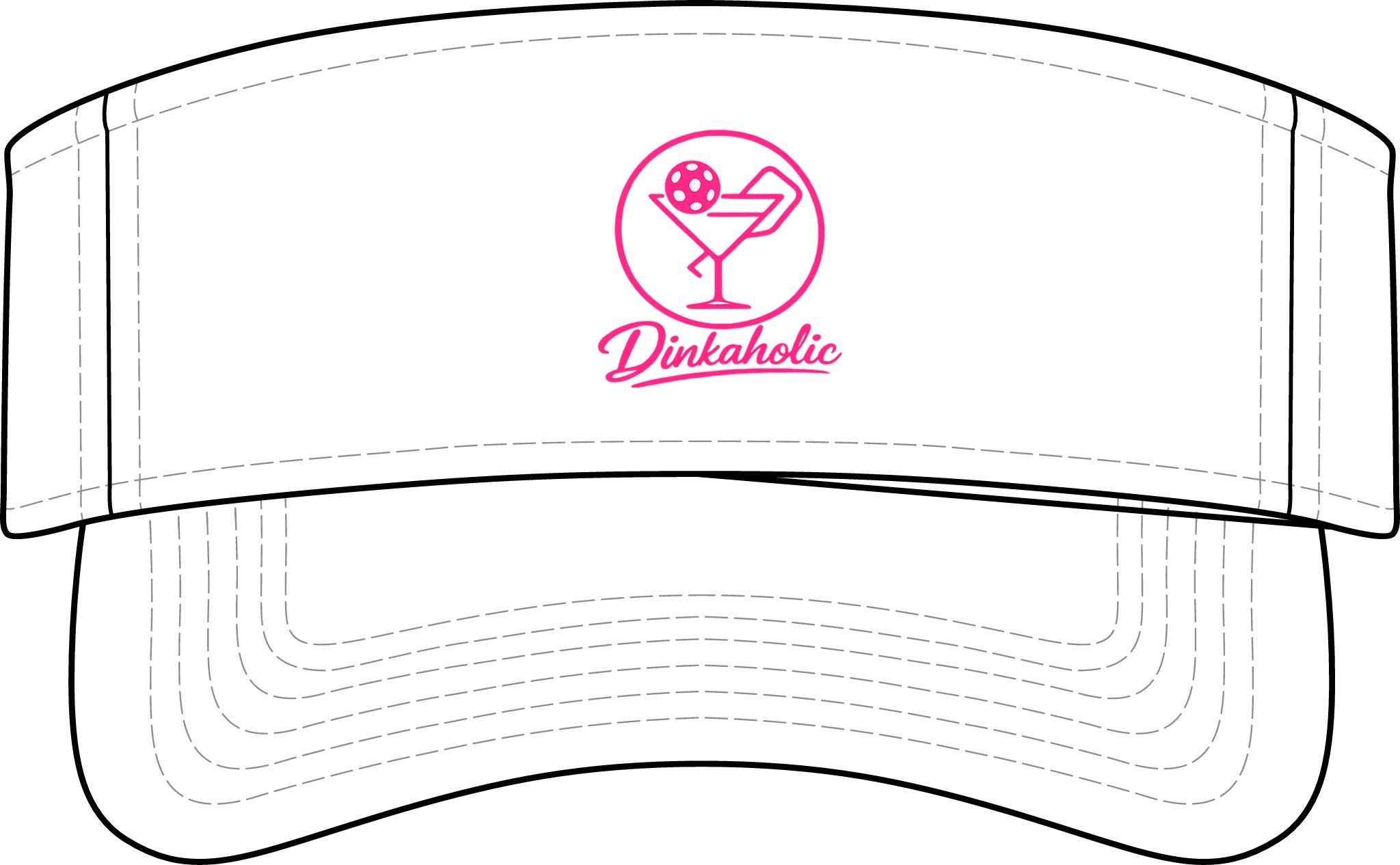 Visor — Drinkaholic Cocktail Logo Sun Visor