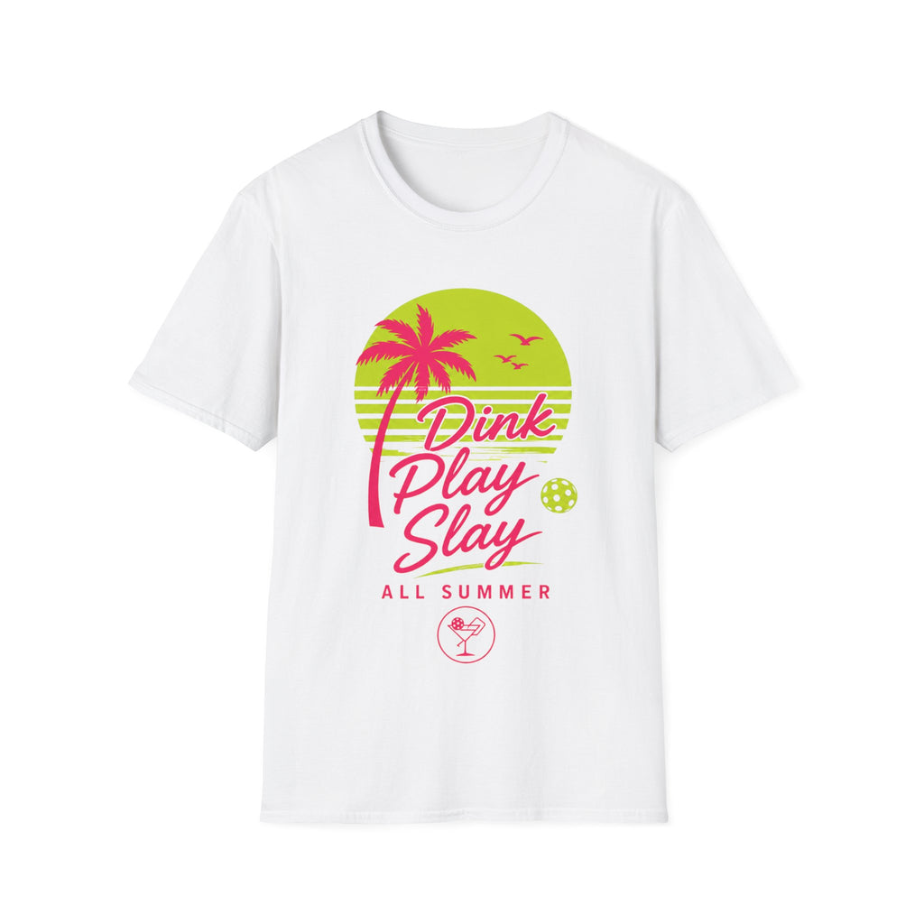 Dinkaholic T-Shirt Play Slay Summer Palm Tee