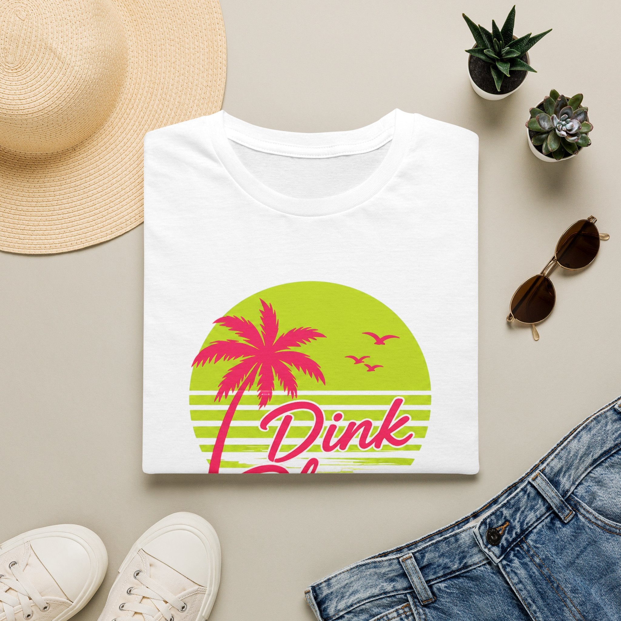 Dinkaholic T-Shirt Play Slay Summer Palm Tee