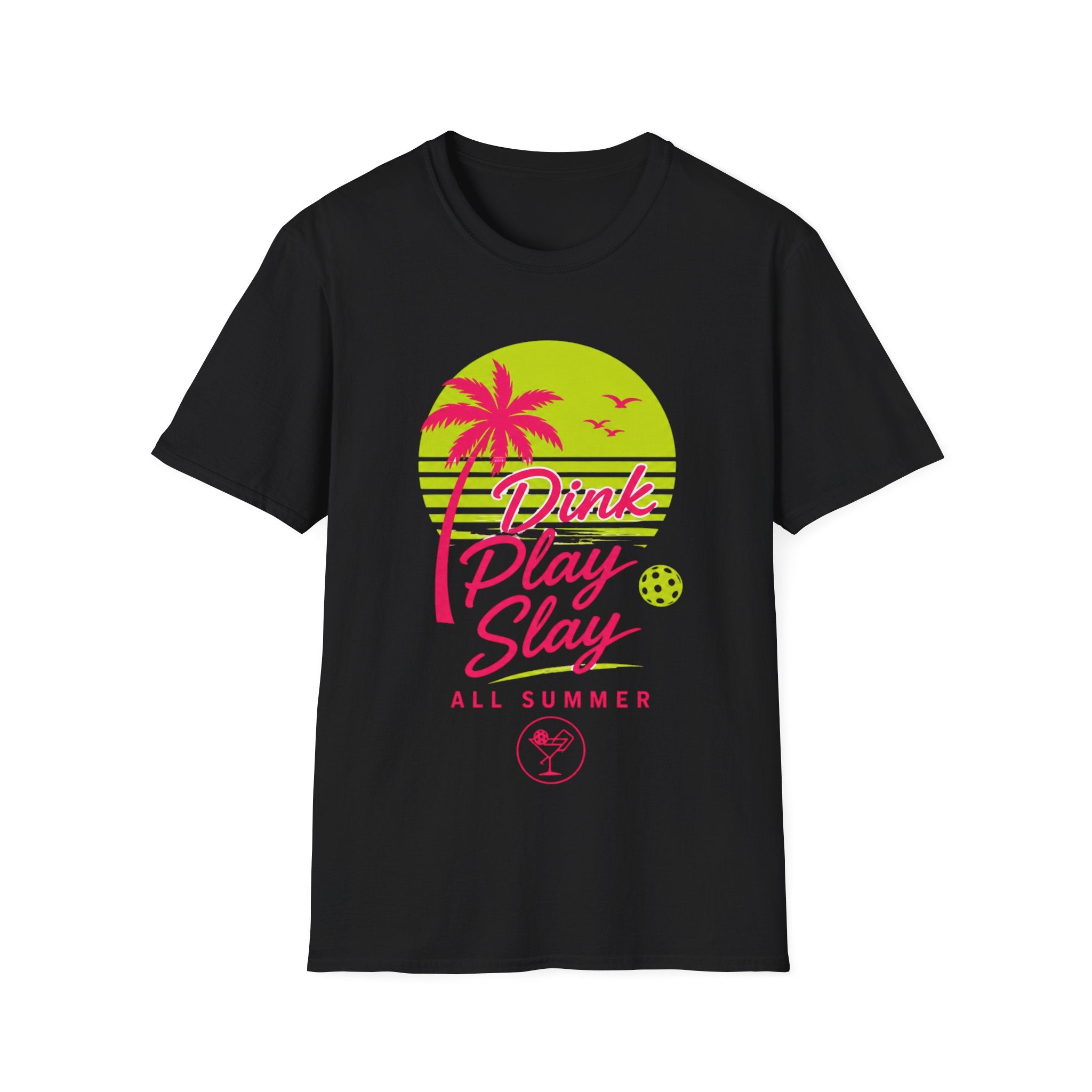 Dinkaholic T-Shirt Play Slay Summer Palm Tee