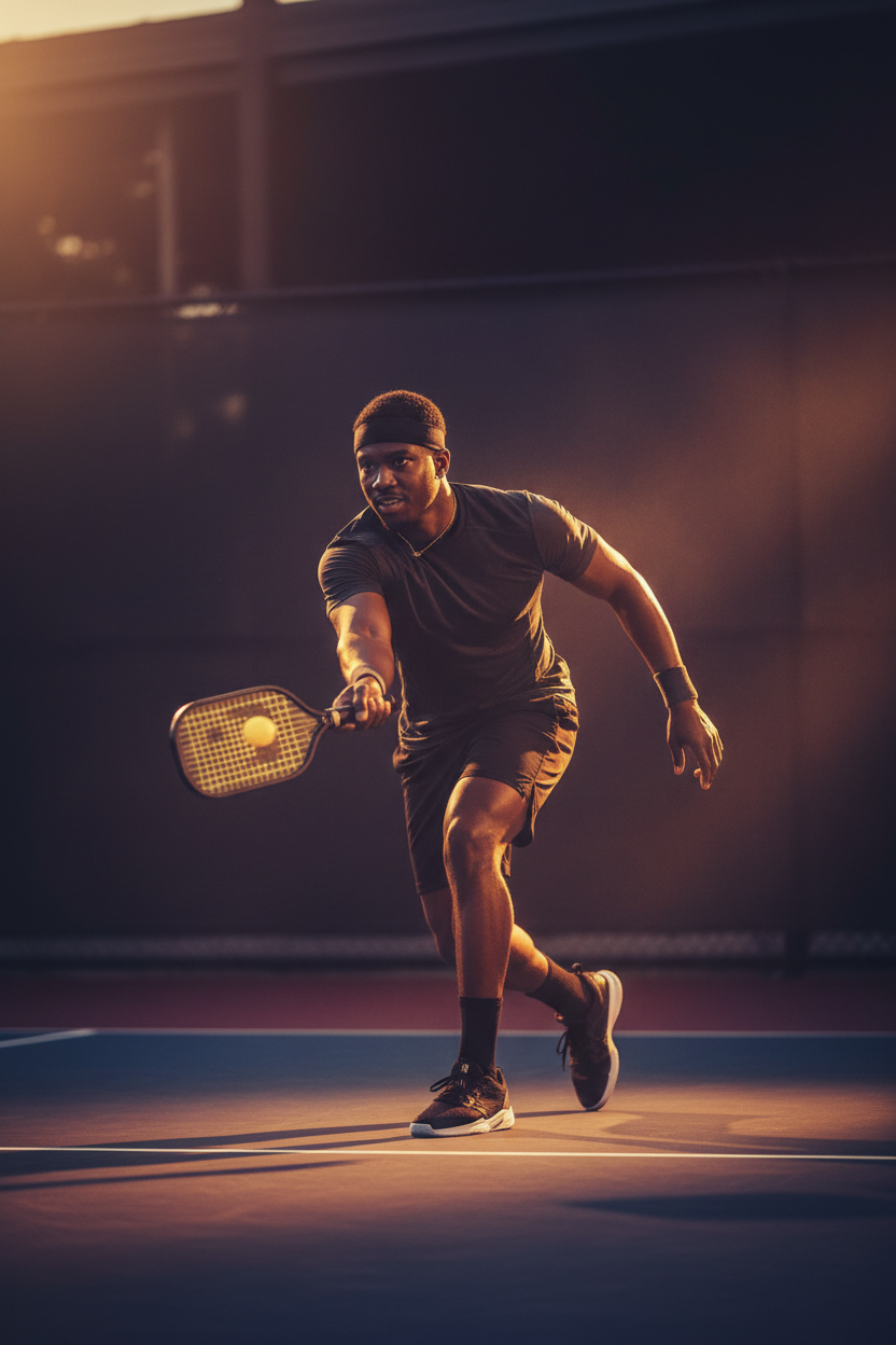 Black Pickleball Player